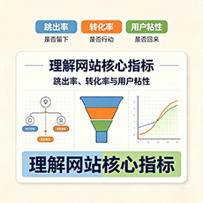 来宾建站-理解网站核心指标：跳出率、转化率与用户粘性
